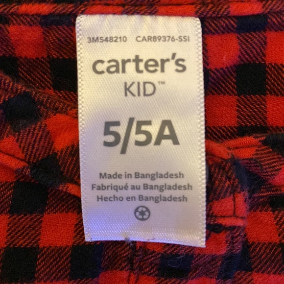 Kids Red Checkered Dress | Size 5T - Picture 2 of 3